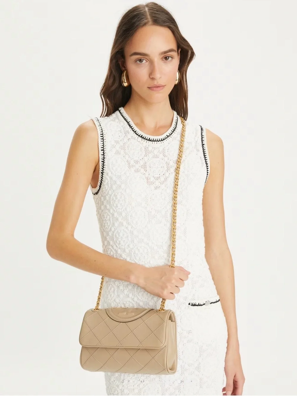 Tory Burch Small Fleming Soft Shoulder Bag in Fresh Clay MSRP $630 NEW - Picture 3 of 10